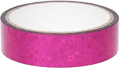 DEKO Klebeband zum Hula Hoop tapen [25mm x 30m, pink] Hula Hoop Deko Tape mit Sternen