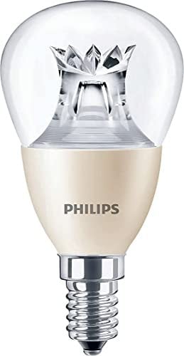 Philips E14 Small Edison Screw 2200-2700 k Flame 470 lm Master LED Dimmable Dim Tone Lustre Light Bulb, 6 W - Warm White