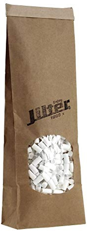 Jilter Zigarettenfilter 1'000 Stk I Familienpackung im Bio-Beutel I Durchmesser 6 mm I aus Zellulose