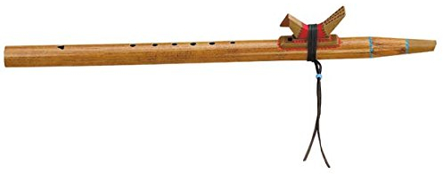 Indianerflöte in Ton G aus PVC mit Totem-Tier traditionell Mund Flöte Indianer Ursprung in Amerika Musik Klang Percussion Weltmusik