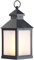 Lunartec Lampe: LED-Laterne mit realistischem Flammenspiel und Timer, schwarz (LED Laterne mit Timer für draußen, mit Funktion, Gartenleuchte Standleuchte)