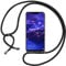 Ingen Handykette kompatibel mit Huawei Mate 20 Lite, Transparent Hülle mit Einstellbar Kordel zum Umhängen, Crystal Silikon Handyhülle Stoßfest - Schwarz