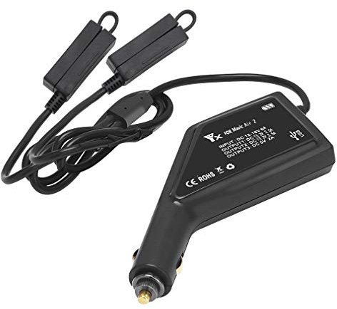 Yangers Car Charger for DJI Mavic Air 2 2S Drone (Not for Mavic Air), 3 in 1 Car Charger Adapter for 2 Flight Battery + 1 Remote Controller (USB Cable not Included)