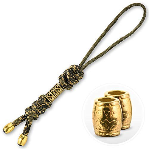 M-Tac Knife Lanyards with Beads - Paracord Lanyard - Tactical Lanyard for Knife – Zeus (Camo)