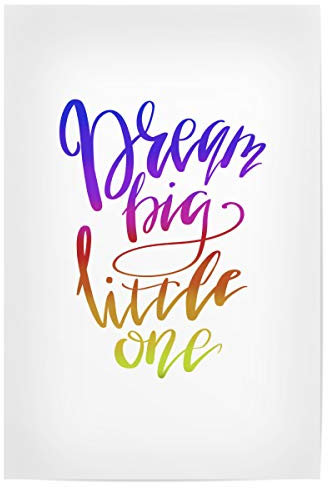artboxONE Poster 75x50 cm Typografie Dream Big Little One 2 - Bild Dream Big Little one Baby Bunte