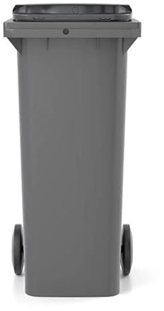 Matisère Conteneur poubelle 240 litres à préhension frontale - couvercle Gris Anthracite - 580 x 725 x 1075 mm - 210005GAGA - Polyéthylène à haute densité (PEHD)
