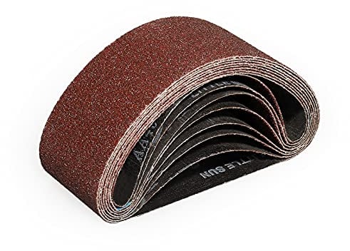 Sruhrak Nastri Abrasivi 75 x 457 mm - Grane 40 Carta Abrasiva per Levigatrice a Nastro, per Levigare,Limare,Affilare e Rimuovere Metallo/Legno (8 Pezzi)