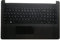 fqparts La Shell Attorno alla Tastiera C Conchiglia Shell & Touchpad for HP 250 G6 Nero Layout del Tasto Invio Piccolo