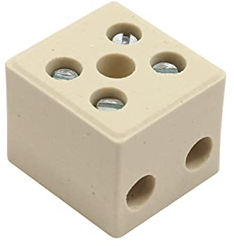 WITTKOWARE Keramik-Schraubklemme (Geräteklemme), hitzebeständig bis 300°C, 16mm², 2-polig