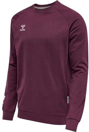 hummel Herren Hmlmove Grid Cotton Sweatshirt, Grape Wine, S EU