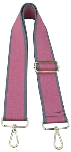 Verstellbarer Schultergurt Taschengurt für Taschen,71-125cm 5cm Breit Schulterriemen Umhängegurt Taschenriemen Mädchen DIY Zubehör Taschenhenkel Umhängegurt Für Taschen Handtaschen,Rosa Grau