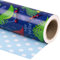 WRAPAHOLIC Wendbares Geschenkpapier, Mini-Rolle, 43,2 x 94,4 m, Dinosaurier- und Punkte-Design für Kindergeburtstag, Party, Babyparty