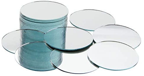 DARENYI 20 Piezas Espejo Adhesivo 8cm Circular Autoadhesivo para Pared Hojas de Decoración del Hogar, Sala de Estar, Baño, Dormitorio