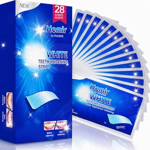 EDK Whitening Strips Tandblekning - 28 Blekningsremsor Vita Tänder | Använd 30 Minuter Om Dagen, Mintsmak - Passar In I Din Dagliga Munhygienrutin - För Vitare Tänder