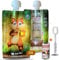 Gourde compote reutilisable 150 ml -lot de 6 +Ebook Offert de 30 recettes +Ecouvillons de nettoyage - en Coffret - Pour bébés et enfants | pochettes hermétiques écologique/économique.