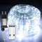 Herrselsam LED Lichterschlauch 10M LED Schlauch IP65 Wasserdicht mit Fernbedienung und 8 Modi Dekorative Lichterkette Kaltweiß Helligkeit Dimmbar für Außen Innen
