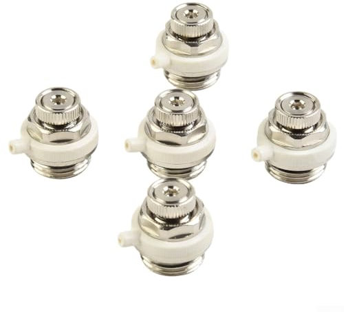 Vanne de purge automatique de radiateur 1/2 pour BSP à coupure automatique, valve de purge automatique pour radiateurs, valve de purge automatique pour chauffage (5 pièces)