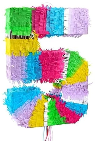 Godan Pinata Zahl 5 bunt Pastell