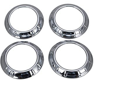 ROANNY Innenarchitektur Autozubehör Klimaanlage Vent Dekorationsring Für Jeep Für Wrangler JK 2011 2012 2013 2014 2015 2016 2017 (Color : Chrome)