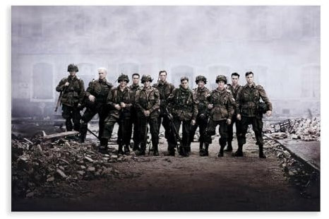 MExmob TV-Serie Band of Brothers Leinwand-Poster, Schlafzimmer-Dekor, Sportlandschaft, Büro, Raumdekoration, Geschenk, ungerahmt, 60 x 90 cm