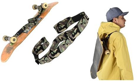 Skateboard träger; Skateboard Gurt, Flexibler Skateboard Tragegurt, Bequemer und Sicherer Skateboard Träger, Schulterträger zum Praktischen Tragen Ihres Skateboards