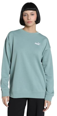 PUMA Mädchen ESS Small No. 1 Logo Relaxed Crew TR Hooded Sweatshirt, Green Moon, M