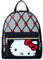 Hello Kitty Rucksack Damen, Kleiner Reiserucksack, Tagesrucksack - Geschenke für Frauen und Mädchen (Schwarz)