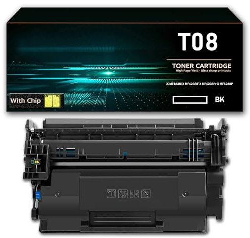 Kompatibles T08-Tonerkartuschenset in Schwarz, funktioniert mit Canon imageCLASS X MF1238i X MF1238iF X MF1238Pr X MF1238P Drucker, einfaches Nachfüllen von Pulver, hohes Druckvolumen,1PCS-11000 Pages