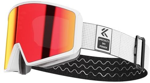 KAPVOE Selbsttonend Skibrille mit Magnetgläsern, Anti-Nebel, für Herren, Damen Jugendliche, kompatibel mit Helm K719