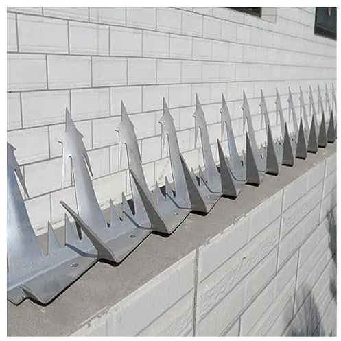 Barbed Wire Fence Metal Spikes - Outdoor Wall Security Bird Pigeon Spikes for Roof, Wall, Railing - Anti-theft Climb Strips