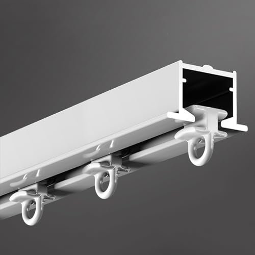 Set di aste per tenda da doccia a scomparsa, antiruggine, per appartamenti e ospedali, facili da tagliare, colore: bianco, 5,5 m