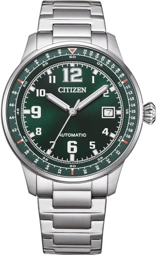 Citizen TSUYOSA Automatik Herrenuhr Edelstahl, Grün, 40 mm, NJ0190-51X | Automatik, Keine Batterie Nötig, Kristallglas, 10 bar Wasserdicht, 42 Stunden Gangreserve, Datum, Edelstahlband