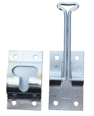 GLEAVI Gancio della Porta Gancio per Finestra Gancio blocca zanzariere Gancio per Tende Mantenere Sicurezza Gancio Fisso zincato Chiusura della Porta d'ingresso in Stile t Acciaio Silver