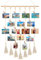 Zyluniy Pele Mele Photo Mural, Cadre Photo Pele Mele, Tableau d'affichage Photo à Suspendre Avec 30 Clips en Bois, DIY Bohème Porte Photos Pinces, pour Décoration Maison et Cadeau Mariage Anniversaire