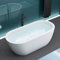 Mai & Mai Baignoire îlot acrylique blanc ovale 180x80x60cm avec trop plein V501OA