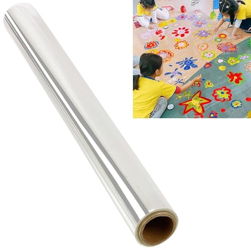 Syiyunran Malen Graffiti Film Rolle Papierrolle - 1 Stück, Transparent, Selbstklebend Malerei Klebefolie Roll, Diy Kunst Wandtapet, Geeignet für Malerei, Kleben Kreativität, Blätter usw