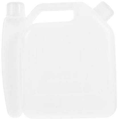 AKOOSY Plastic Lawn Mower Oil Bottle Leakproof Proportioning Can for Two Stroke Lawn Mowers and Hedge Trimmers Reusable Oil Dispenser for Precise Mixing