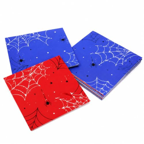 TMZELOA Papierservietten 20 Stück – Spinnennetz Halloween Deko Servietten 33x33cm – Partyservietten für Kindergeburtstag, Tischdeko für Halloween Party und Festliche Anlässe