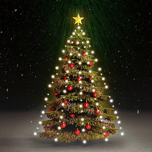 Genérico Red de Luces de árbol de Navidad 210 Leds Blanco frío 210 cm,Casa y jardín,Iluminación,Mangueras y guirnaldas de Luces,328879