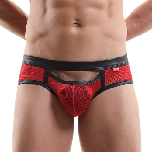 Erotique Jockstrap Homme Sissy String Suspensoir Tanga Ouvert Fesse Perspective sous-vêtement Convient pour Les Nuits spéciales n25