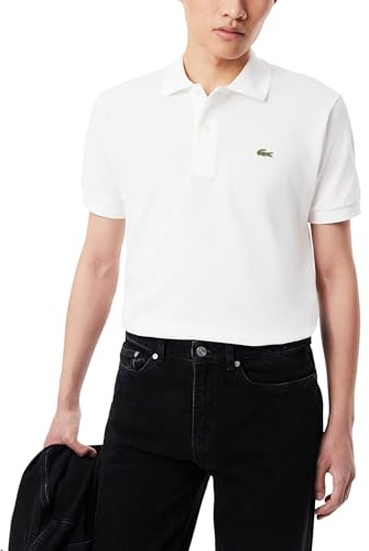 Lacoste Short Sleeve Pique L.12.12 Classic Fit Polo Shirt, L1212, Blanc, XXXXL Homme