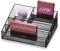 iDesign Nagellack Organizer, Beauty Organizer mit 5 Fächern aus der Signature Series by Sarah Tanno, Nagellack Aufbewahrung aus Kunststoff für Nagellacke verschiedener Größen, Grau