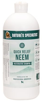 Nature's Specialties Quick Relief Neem Hundeshampoo - Medizinisches Shampoo für Juckende Haut - Reinigt Gründlich & Pflegt das Fell - Spendet Feuchtigkeit für Trockene, Juckende Haut, 946ml