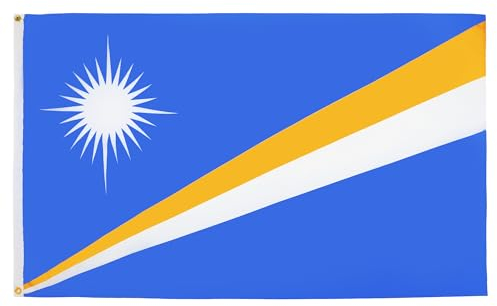 AZ FLAG - Drapeau Iles Marshall - 90x60 cm - Drapeau Marshallais 100% Polyester Avec Oeillets Métalliques Intégrés - Pavillon 50 g
