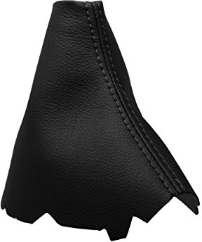 JPstraps - Funda Palanca de Cambios de Cuero Piel Natural Color Negro Compatible con Toyota Corolla Verso (2004-2009)