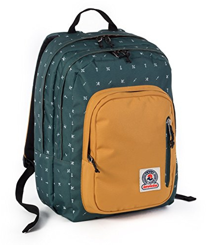 Rucksack INVICTA - FLIP - Gelb Grun - Gepolstertes Laptopfach Tablet-Fach 28 Liter Doppelfach Sport Schule und Freizeit neu neu