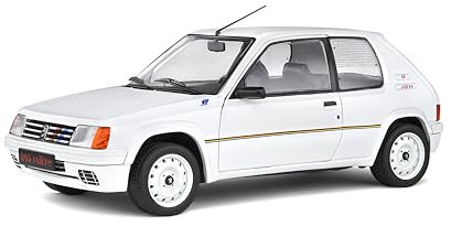 Solido 421184400 1:18 Peugeot 205 Rallye 1987 421184400-1 Modellino Auto, Bianco
