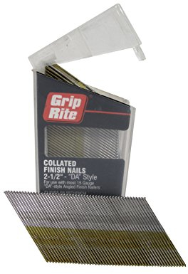 Grip Rite Prime Guard MAXB64881 304-Stainless Steel Finish 15-Gauge Angle Nails in Belt Clip Box (Pack of 1000), 2-1/2