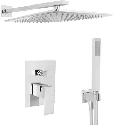 Welfenstein Unterputz Set 34-30HC7Q Regenbrause Edelstahl 30x30cm Unterputz