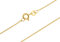 Panzerkette Gold 333 Damen 38cm I filigrane Goldkette Damen hochglanz 0,8mm Stärke I Halskette Echtgold für Frauen mit Federring Verschluss